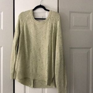 Button-back sweater with elbow patches